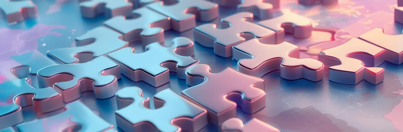 Business professionals in a dark conference room with a digital cityscape and data graphics on large windows.