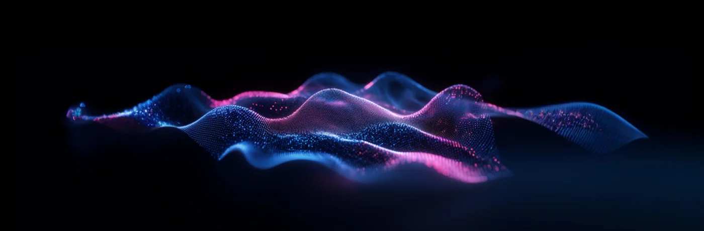 Business professional interacting with a futuristic digital interface on a touchscreen table.