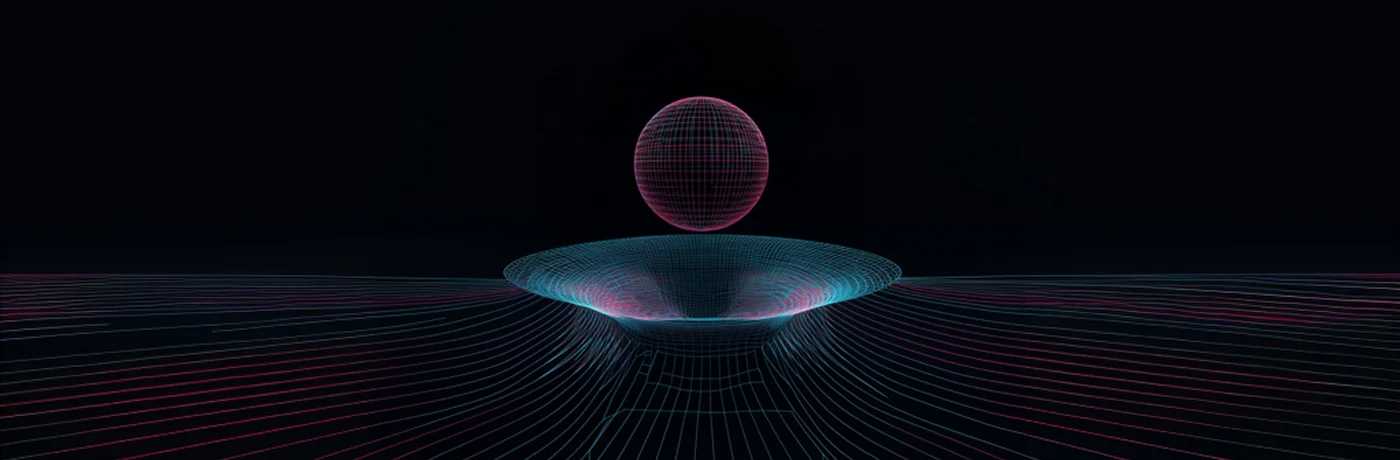 Person interacting with a digital holographic interface displaying a microchip.